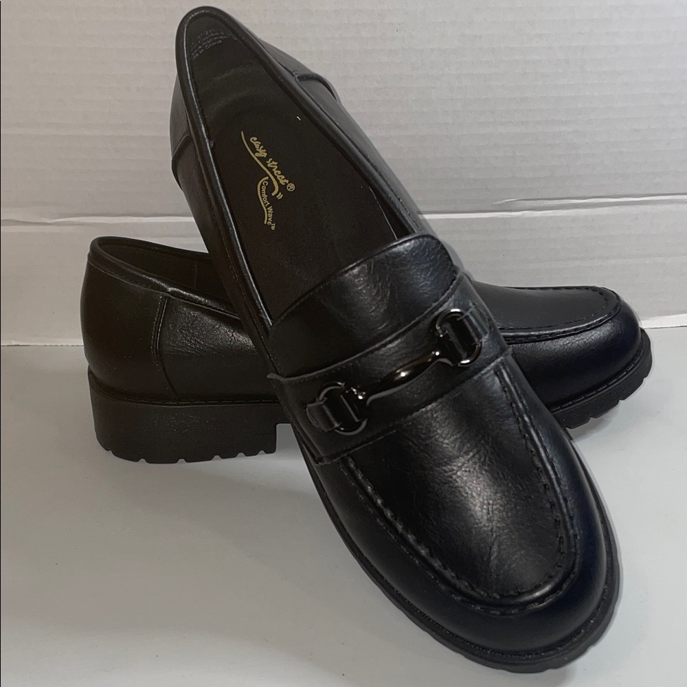 Easy Street Black Whitney Loafers - Picture 3 of 5
